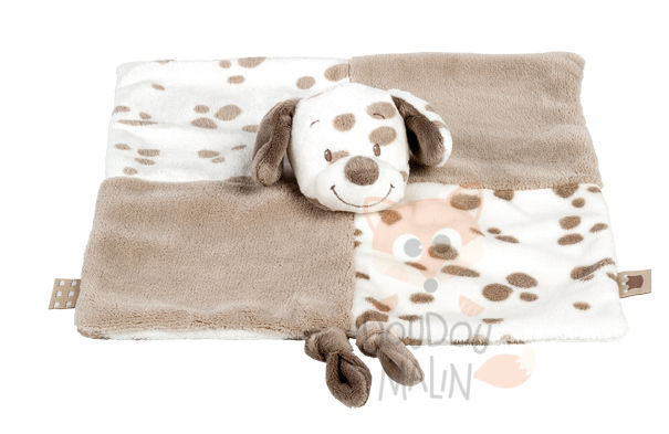  noa tom & max baby comforter dalmatian white brown 